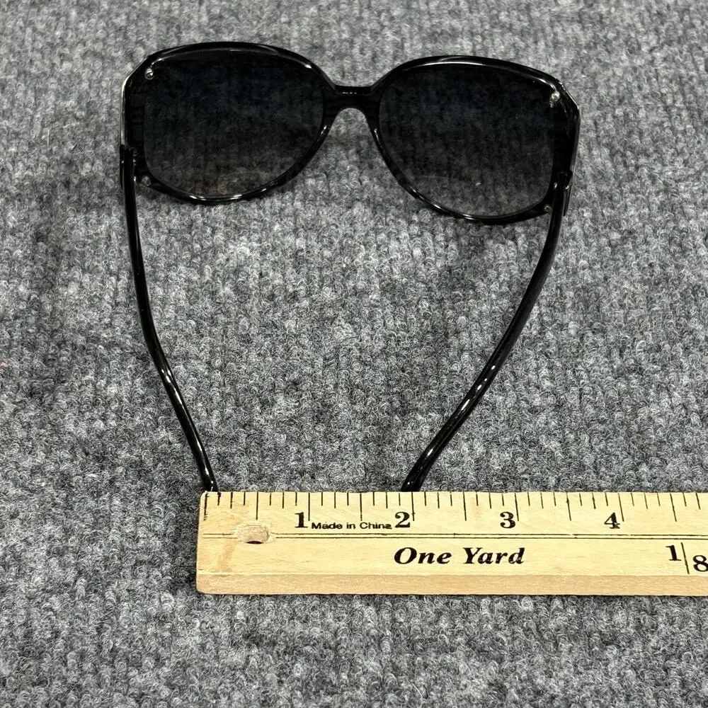 Rocco Originals Sunglasses Womens Black Oversized Geometric Gradient Gray UV